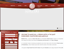 Tablet Screenshot of hotel-mangohill-pondicherry.com